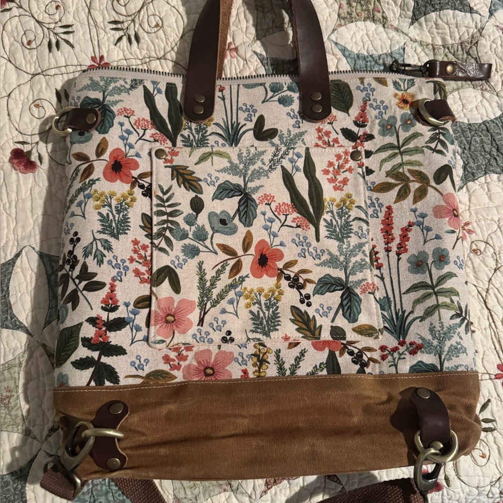 Modern rose tote/convertible backpack